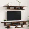 vidaXL TV Wall Unit Smoked Oak Engineered Wood Large TV Wall Unit