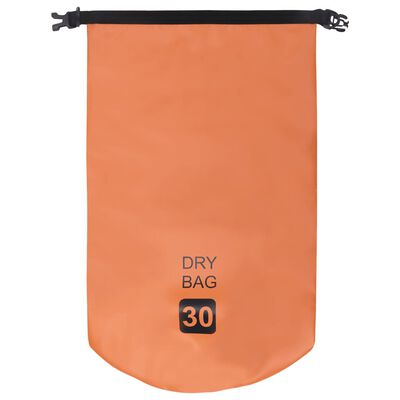 vidaXL Dry Bag Orange 7.9 gal PVC