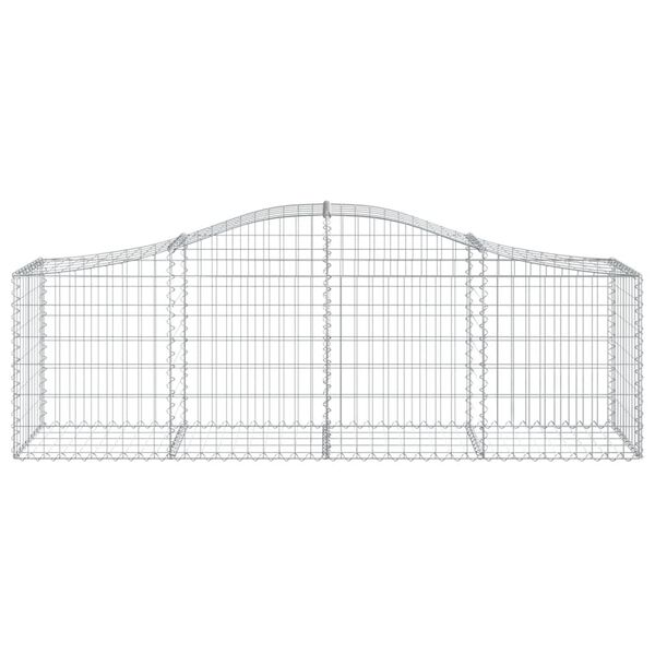 vidaXL Gabion Basket Set of 12 Silver Galvanized Iron