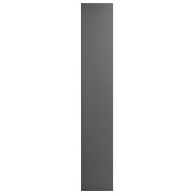 vidaXL CD Cabinets 2 pcs High Gloss Gray 8.3"x6.3"x36.8" Chipboard