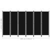 vidaXL 6-Panel Room Divider Black 118.1"x70.9"