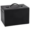 vidaXL Jewellery Box 3-Layer with Mirror Lockable Black 10.2x7.1x6.9"