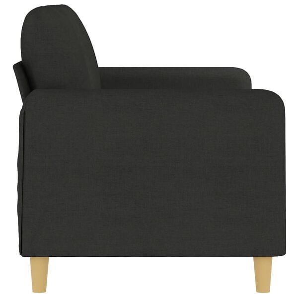 vidaXL 2-seater Sofa Black Fabric (100% polyester), metal, textilene