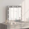 vidaXL Vanity Mirror Rectangular Grey Sonoma 23.62 x 21.65 x 7.09 in