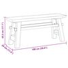 vidaXL Bench Natural Color 39.37 x 11.02 x 16.93 in Solid Teak Wood