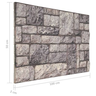 vidaXL 3D Wall Panels with Light Gray Brick Design 10 pcs EPS