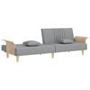 vidaXL Sofa Bed Light Grey Fabric (100% polyester), plywood Standard