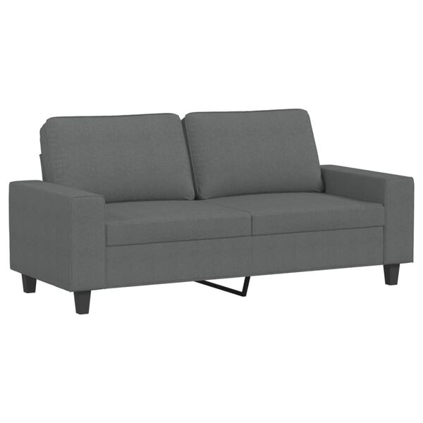 vidaXL 2-seater Sofa Dark Gray Polyester, Metal, Foam Medium