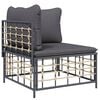 vidaXL Garden Lounge Set Set of 10 Anthracite