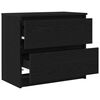 vidaXL TV Cabinet Black Engineered wood Medium TV Cabinet Rectangular