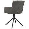 vidaXL Swivel Dining Chair Set of 2 Dark Grey