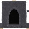 vidaXL Cat Tree Dark Grey Engineered wood, plush, sisal 48.0 in Durable