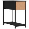 vidaXL Bedside Cabinet Black Engineered wood, iron Compact