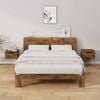vidaXL Wall-mounted Bedside Cabinet Set of 2 Smoked oak Engineered wood