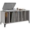 vidaXL Record Cabinet Grey sonoma Engineered wood, metal
