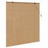 vidaXL Roller Blind with Curtains Manual Brown 59.06 x 62.99 in Bamboo