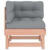 vidaXL Corner Sofa Grey, Natural Wood