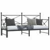 vidaXL Daybed With Trundle Black Steel 31.5 x 79 in