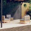 vidaXL Garden Lounge Set Grey Solid pinewood, fabric (100% polyester)