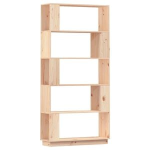 vidaXL Book Cabinet Natural wood Solid pine wood Larger Book Cabinet