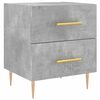 vidaXL Bedside Cabinet Set of 2 Concrete grey Engineered wood, iron