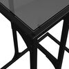 vidaXL Side Table Black glass Steel Small Side Table Rectangular