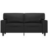 vidaXL 2-Seater Sofa Black 47.2" Faux Leather