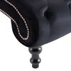vidaXL Chaise Lounge Black Velvet Medium Ergonomic Modern Durable