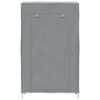 vidaXL Shoe Cabinet Grey Non-woven fabric, powder-coated steel, plastic