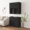 vidaXL Highboard Black Engineered wood Large Highboard Rectangular