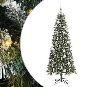 vidaXL Artificial Christmas Tree with 300 LEDs Green 70.87 in