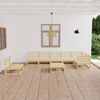 vidaXL Garden Lounge Set Brown Solid Pine Wood Large Modular
