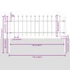 vidaXL Garden Fence 2 pcs Grey 11.15 x 1.97 ft Powder-coated Steel