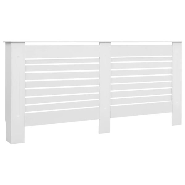 vidaXL Radiator Covers 2 pcs White 67.7"x7.5"x32.1" MDF