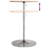 vidaXL Bar Table Beech Solid Beech Wood Height Adjustable Bar Table
