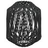 vidaXL Lamp Shade Black Iron, Paper Ø9.1 in x 11.0 in Decorative Inlays