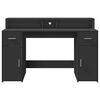 vidaXL Desk Black Engineered Wood Medium Computer Desk Rectangular