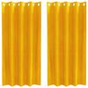 vidaXL Blackout Curtains 2 pcs Mustard Yellow 55.12 x 68.90 in Velvet