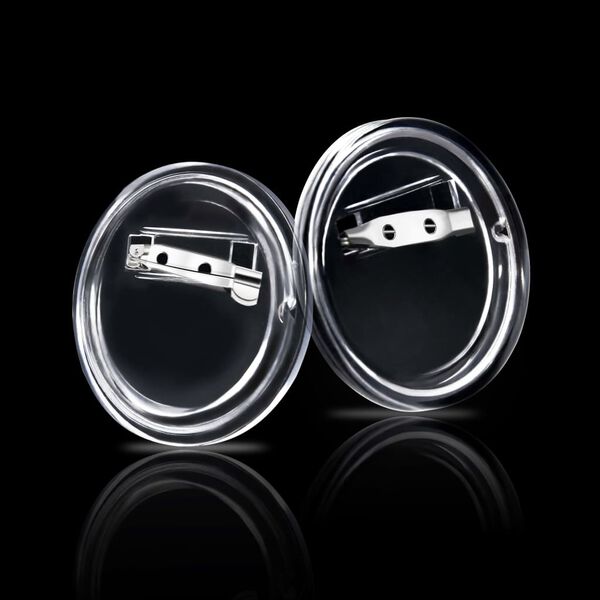 vidaXL Button Badges Kit with Pins 100 Sets Acrylic 2.3"