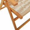 vidaXL Garden Chair Set of 2 Beige Solid acacia wood Foldable