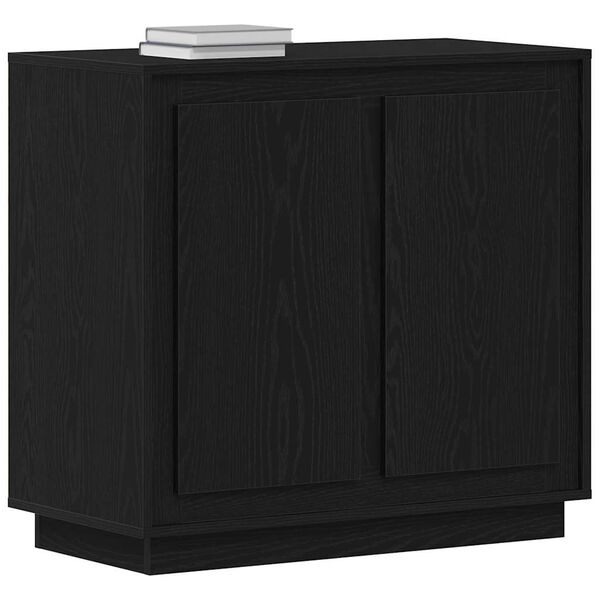 vidaXL Sideboard Black Oak 31.50 x 15.75 x 29.53 in Engineered Wood