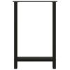 vidaXL Coffee Table Leg Set of 2 Black Powder-coated steel