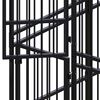 vidaXL Dog Kennel Black Powder-coated steel Extra Large Doors
