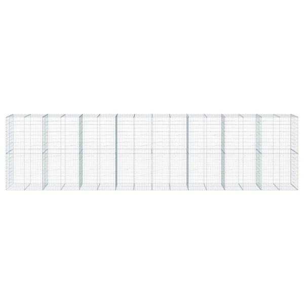 vidaXL Gabion Basket Silver Galvanized Iron Extra Large Durable