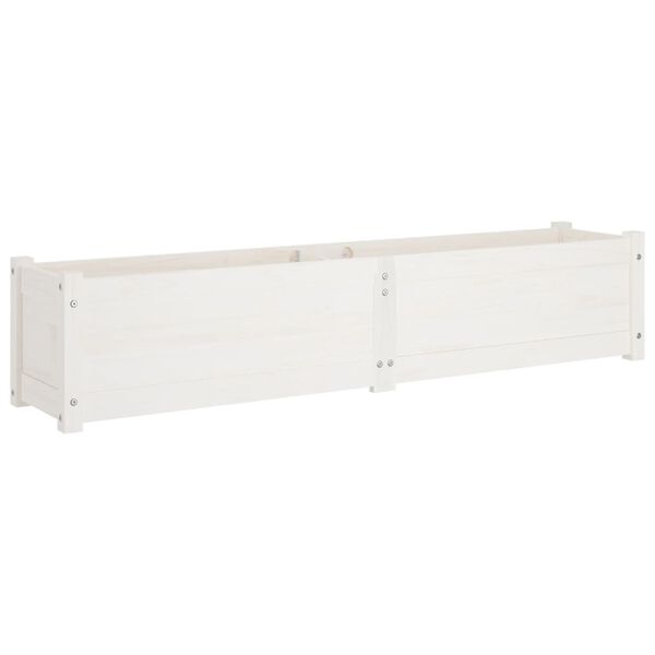 vidaXL Raised Bed 2 Pack White Solid Pine Wood