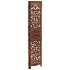 vidaXL Hand carved 3-Panel Room Divider Brown 47.2"x65" Solid Mango Wood