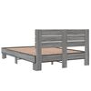 vidaXL Bed Frame Gray Sonoma Engineered wood and Metal 55.1x78.7 in