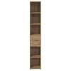 vidaXL Bookcase with Drawer Artisan Oak 30 x 42.4 x 185.2 cm
