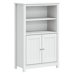 vidaXL Bathroom Cabinet White Solid pine wood and engineered wood Standard