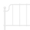 vidaXL Bed Frame White Powder-Coated Steel 55.1 x 74.8 in Bed Frame